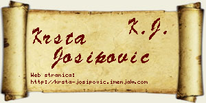 Krsta Josipović vizit kartica